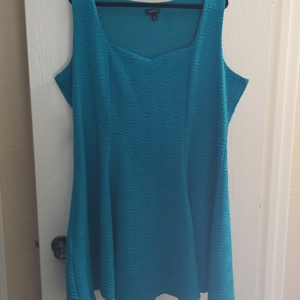 Torrid Skater Teal dress size 2